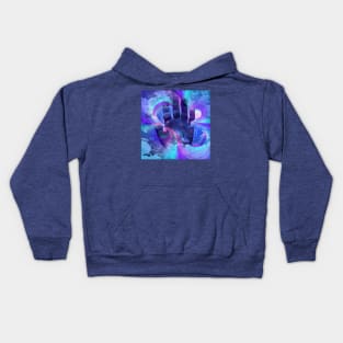 Swirling lines and palm Kids Hoodie